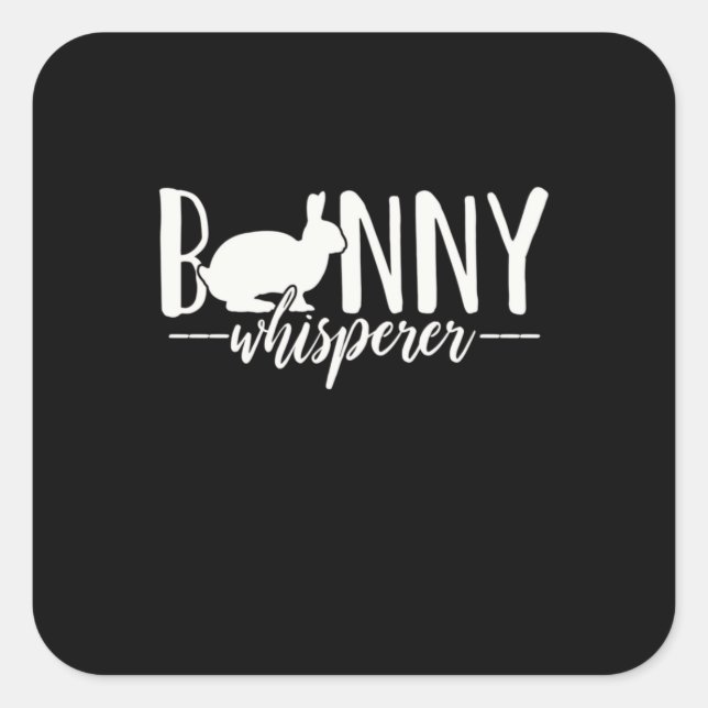 Adesivo Quadrado Rabbit Bunny Whisperer (Frente)