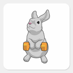 Adesivo Quadrado Rabbit Malhação Dumbbell