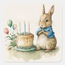 Adesivo Quadrado Rabbit Peter party Square Sticker