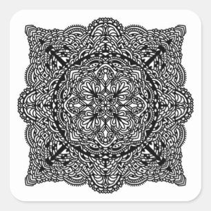 Adesivo Quadrado Rabisco Whimsical