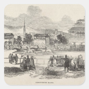 Adesivo Quadrado Raças de Shrewsbury, 'as notícias ilustradas de