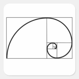 Adesivo Quadrado Rácio Fibonacci