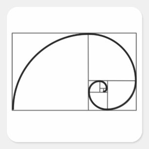 Adesivo Quadrado Rácio Fibonacci