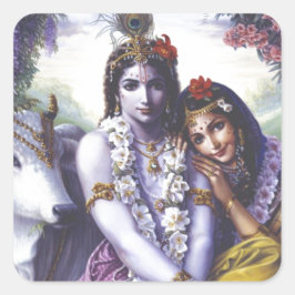 Adesivo Quadrado Radha e Krishna