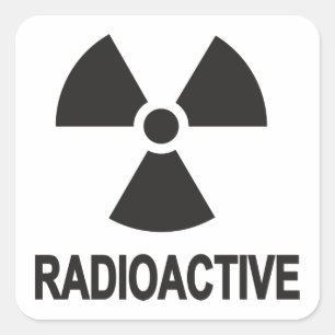 Adesivo Quadrado Radioativo