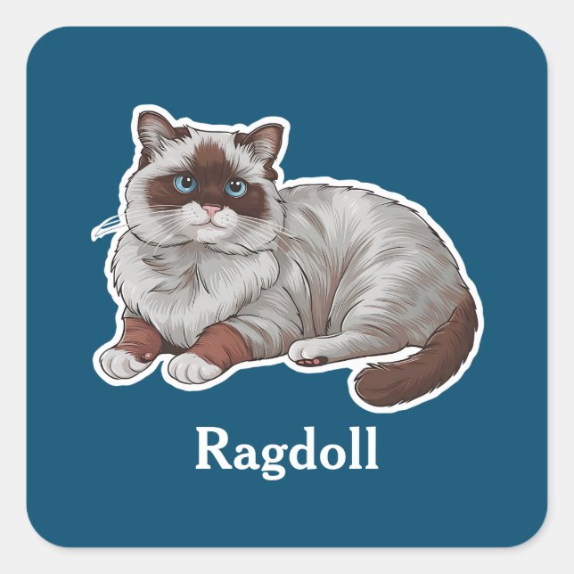 Adesivo Quadrado Ragdoll