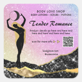 Adesivo Quadrado *~* RAINBOW Goddess Intenção Ortografia AP24 Viole