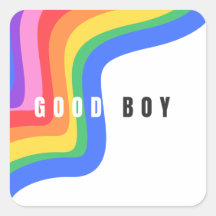 Rainbow Good Boy - Ícone Sticker, Diversão Orgulho