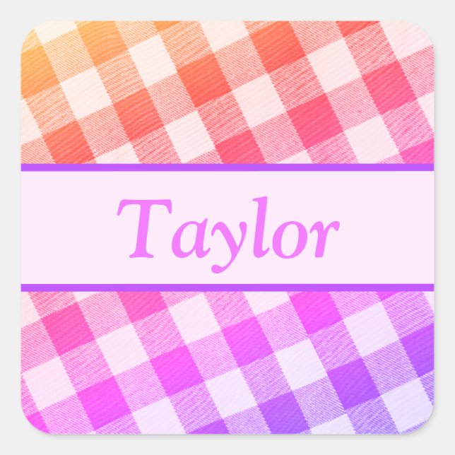 Adesivo Quadrado Rainbow Picnic Diagonal Sticker 3 (Frente)