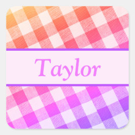 Adesivo Quadrado Rainbow Picnic Diagonal Sticker 3