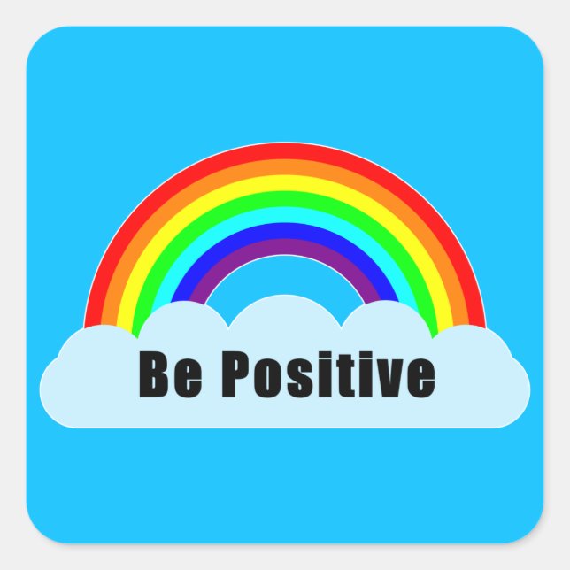 Adesivo Quadrado RAINBOW - Seja possível (Frente)