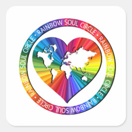 Adesivo Quadrado Rainbow Soul Circle