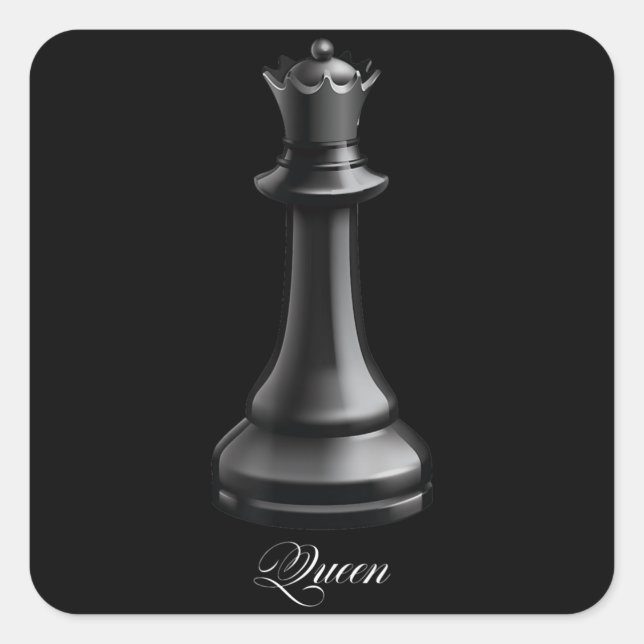 Adesivo Quadrado Rainha Chess Piece Halloween Costume Chess Lover (Frente)