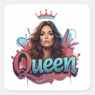 Adesivo Quadrado Rainha do Grafite Urbano