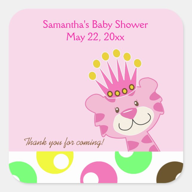 Adesivo Quadrado Rainha do Vinheta de Favor da Selva SQUARE (Frente)