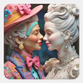 Adesivo Quadrado Rainha e Princesa