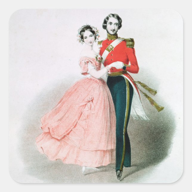 Adesivo Quadrado Rainha Victoria (Frente)