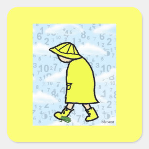Adesivo Quadrado Rainy Day Boy Sticker
