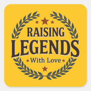 Adesivo Quadrado Raising Legends with Love – Vintage Badge