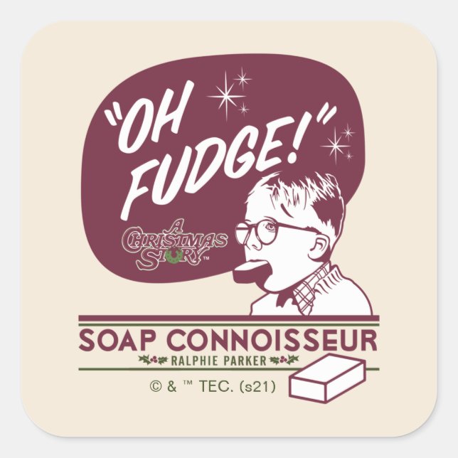 Adesivo Quadrado Ralphie Parker - Soap Connoisseur (Frente)