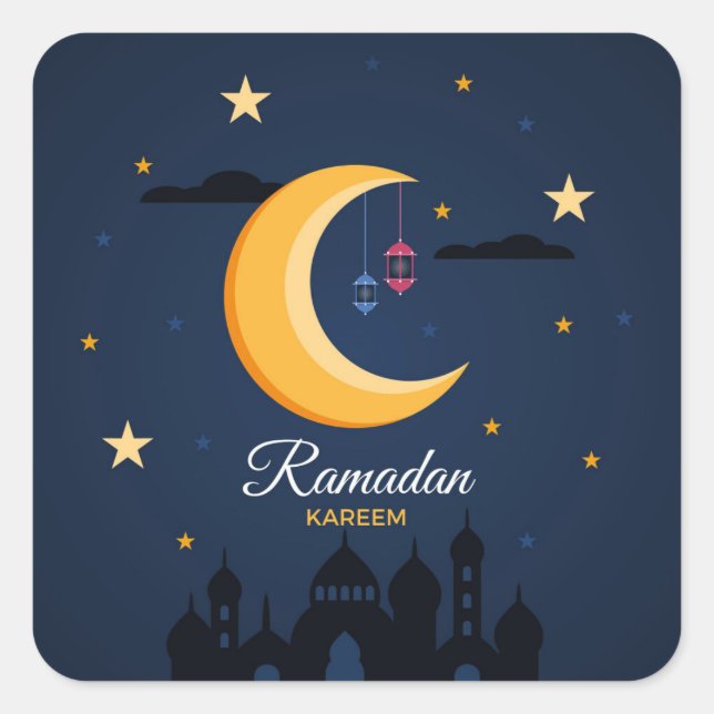 Adesivo Quadrado Ramadan Kareem (Frente)