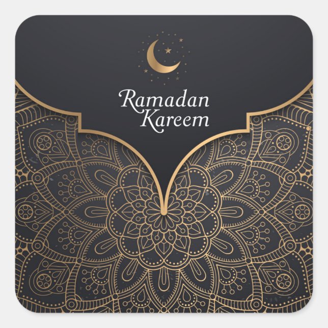 Adesivo Quadrado Ramadan Kareem (Frente)