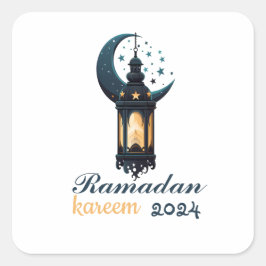 Adesivo Quadrado Ramadan Kareem Mubarak Lantern ramadan 2024