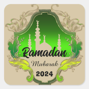 Adesivo Quadrado Ramadan Kareem personalizado ano 2026