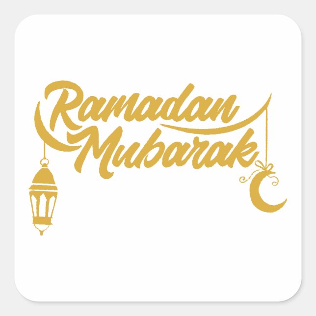 Adesivo Quadrado Ramadão Mubarak (Frente)