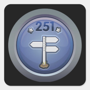 Adesivo Quadrado Rambler de conquista de falhas de primeira classe