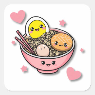 Adesivo Quadrado Ramen Bowl