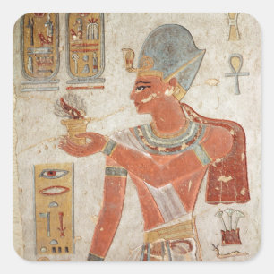 Adesivo Quadrado Ramesses III no vestido de batalha