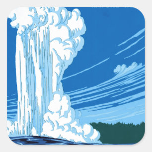 Adesivo Quadrado Ranger Naturalist Service ~ Yellowstone