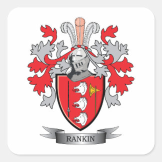 Adesivo Quadrado Rankin Family Crest Casaco de Armas
