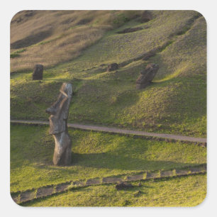 Adesivo Quadrado Rano Raraku, Rapa Nui, Ilha de Páscoas, Chile