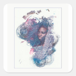 Adesivo Quadrado Rapariga da África