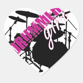 Adesivo Quadrado Rapariga de Drummer Roxo e Texto Branco com Kit de