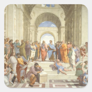 Adesivo Quadrado Raphael's School of Athens