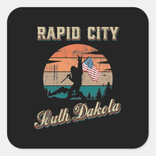Adesivo Quadrado Rapid City South Dakota