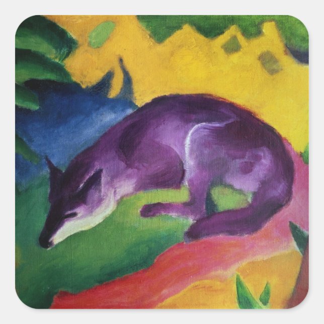 Adesivo Quadrado Raposa Azul, 1911 (Frente)