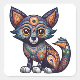 Adesivo Quadrado Raposa-das-bruxas
