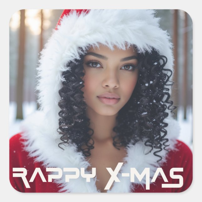 ADESIVO QUADRADO RAPPY X-MAS (Frente)