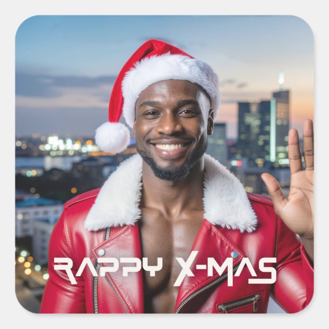 ADESIVO QUADRADO RAPPY X-MAS (Frente)