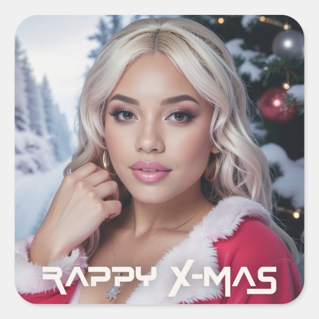ADESIVO QUADRADO RAPPY X-MAS (Frente)