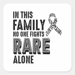 Adesivo Quadrado Raras Sensibilização Dia da Zebra Friso