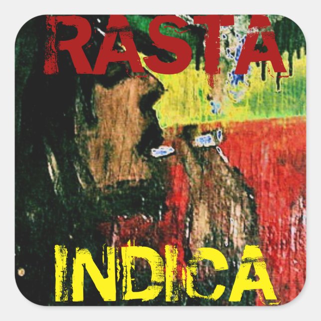 ADESIVO QUADRADO RASTA INDICA (Frente)