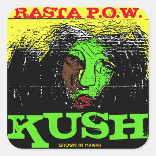 ADESIVO QUADRADO RASTA P.O.W. KUSH