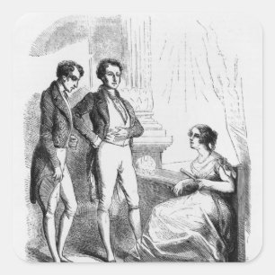 Adesivo Quadrado Rastignac introduziu à senhora de Nucingen