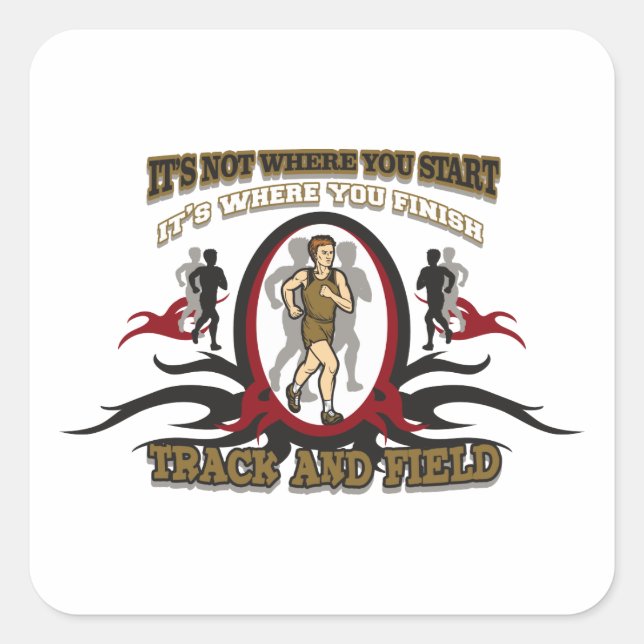 Adesivo Quadrado Rastreamento e Início do Campo (Frente)