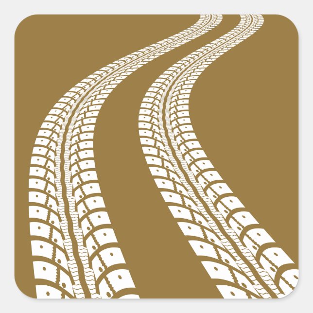 Adesivo Quadrado Rastreios de pneus (Frente)